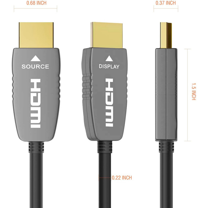 HDMI 2.1 оптоволоконний кабель 3 м, 48 Гбіт/с, 8K@60Hz, 4K@120Hz, Dynamic HDR, eARC, Dolby, HDCP 2.2/2.3, сумісний з PS5, Xbox Series X, RTX 4090, TV, Beamer, AVR, зелений