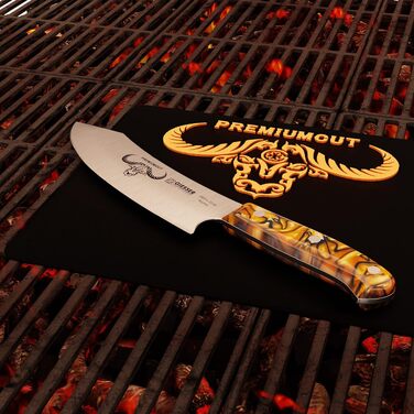 Кухонний ніж шеф-кухаря Giesser PremiumCut Chefs No 1, 20 см, Spicy Orange, нержавіюча сталь, професійний ніж для м'яса та овочів, Made in Germany