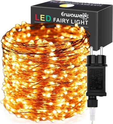 Льод-гірлянда мідний дріт, 100 метрів, 1000 LED, 8 режимів, вологостійка, тепле світло, для прикраси дому, саду, ялинки, вечірки, Різдва