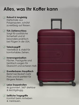 Набір валіз REDOLZ Essentials 11, темно-синій, 3 шт. (56 см + 76 см, розширювана)