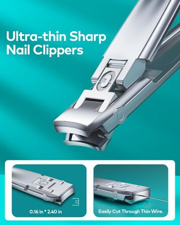 Набір для манікюру Mr.GREEN 3шт: кусачки, пилка, кусачки з захистом від бризок, кейс, для чоловіків та жінок (бежево-блакитний)