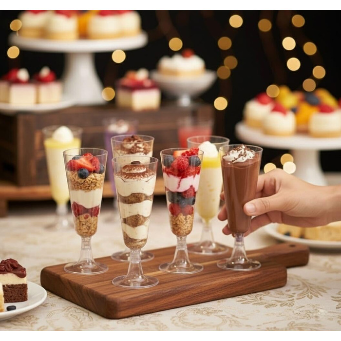 Набір келихів для шампанського Matana 48 шт. 150 мл, пластикові, преміум-якість, багаторазові