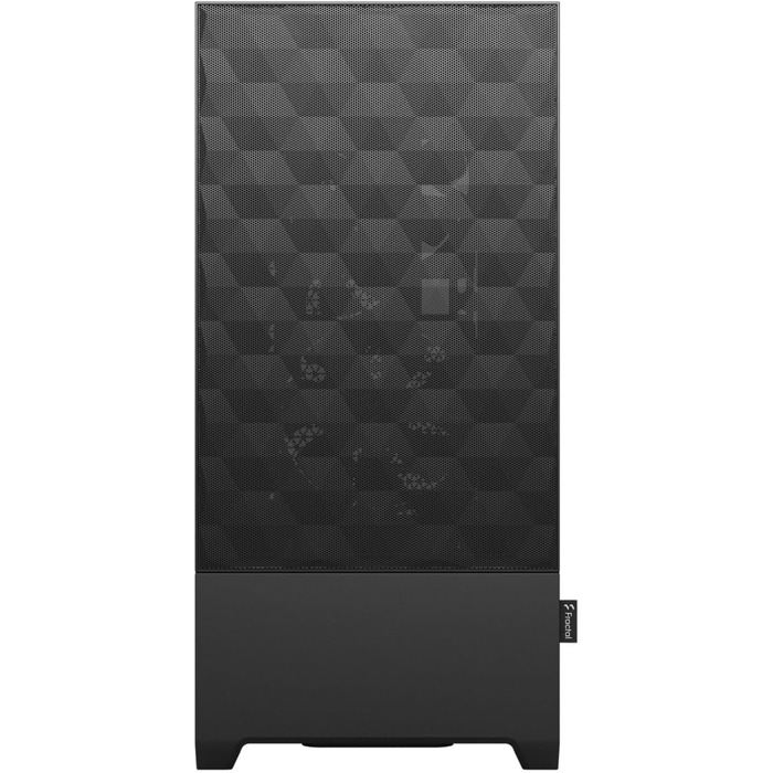 Корпус для ПК Fractal Design Pop Black з темним склом, сітчаста передня панель Honeycomb Mesh, три вентилятори Aspect 12, Mid Tower для ігор, ATX, чорний