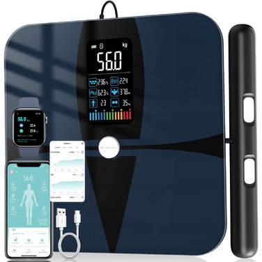 Аналізуючі ваги LEPULSE P1 з додатком, чорні, для 24 користувачів