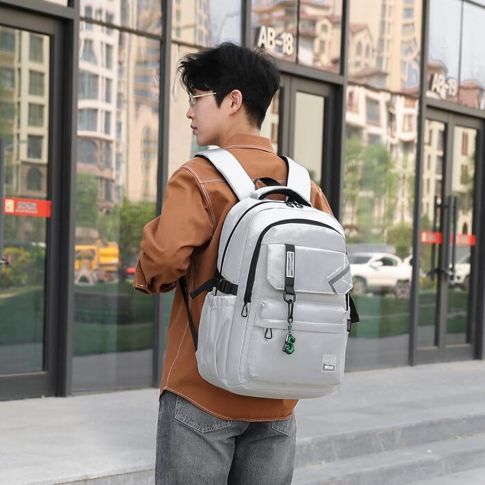 Шкільний рюкзак для підлітків та дітей: 8-14 років, світло-сірий, великий, для школи, буденних потреб