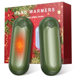 Електричні грілки для рук 2 шт. 7000mAh з 3 рівнями нагріву, портативні, з магнітним кріпленням, зимовий подарунок для жінок та чоловіків (2 шт., зелені)