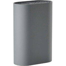 Zone Denmark Singles Knife Block without Knife, Knife Block, Knife Holder, Knife Stand, Storage for all Knives, 17 x 9 cm, Height 24 cm, Cool Grey (Grey)