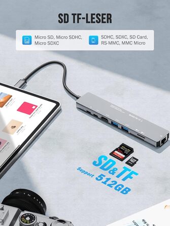 Lemorele Док-станція 12-в-1 з USB-C: 10Gbps, Dual 4K HDMI, VGA, USB 3.1/2.0, 100W PD, SD/TF, Audio - для Windows, MacBook, Dell