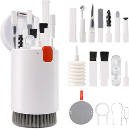 Набір для чищення електроніки 20 в 1: Airpods, телефони, ноутбуки, навушники, ПК, камера. З пилососом та спреєм