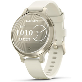 Розумний годинник Garmin Lily 2 Active 38mm Bone & Lunargold: GPS, 30+ спортивні додатки, 9 днів роботи, Garmin Pay