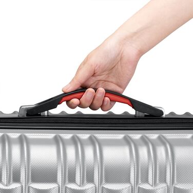 Набір валіз ABS S-M-L-XL з телескопічною ручкою та кодовим замком, срібний