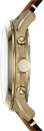 Годинник Fossil Grant для чоловіків: кварцовий хронограф, сталевий або шкіряний ремінець (44 мм, світло-коричневий та синій)