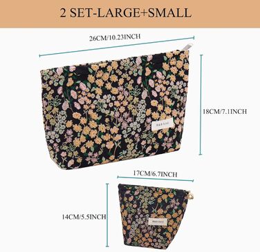 Косметичка для макіяжу 2 шт. для дівчат та жінок, органайзер для подорожей, подарунок