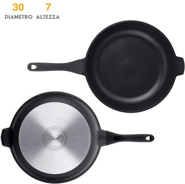 Набір сковорідок Stone&Stone (4 шт.) 20-24-28-32 см | Антипригарне покриття, для індукції та газу | Професійні сковороди з німецьким покриттям + 4 кришки, 4 аксесуари, без PFAS