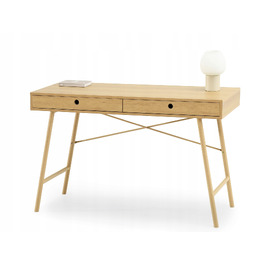 Письмовий стіл Mebel-Partner прямокутний, дуб натуральний, 120x46x76 см, 2 шухляди