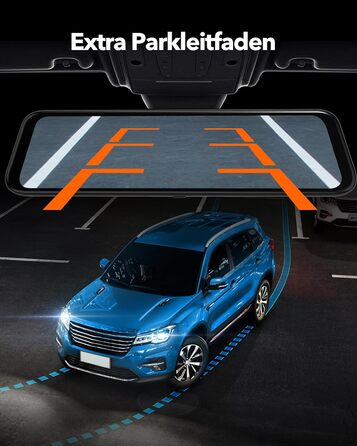 WOLFBOX Дзеркало заднього виду з камерою 12