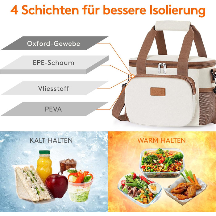 Сумка-холодильник Lifewit 9L: компактна, складна, для їжі, напоїв, пікніків