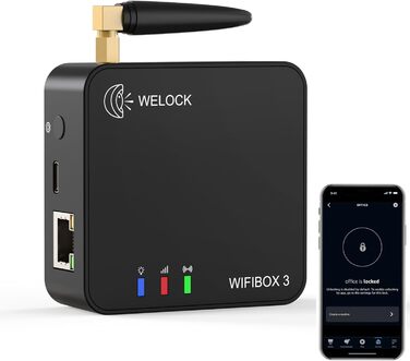 Розумний BLE шлюз WELOCK WIFIBOX 3 для віддаленого керування дверними замками, сумісний з Alexa, безпечний контроль доступу до електронних замків