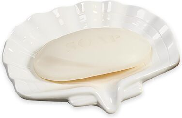 Керамічна мильниця з піддоном CHENKEE, 1 шт. Біла мильниця для душу, ванни, кухні, мийки