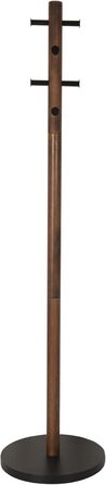 Umbra Pillar Coat Rack with Stool, Default_no_Selection_Value, White/Natural, One Size (Black/Walnut, Coat Rack)