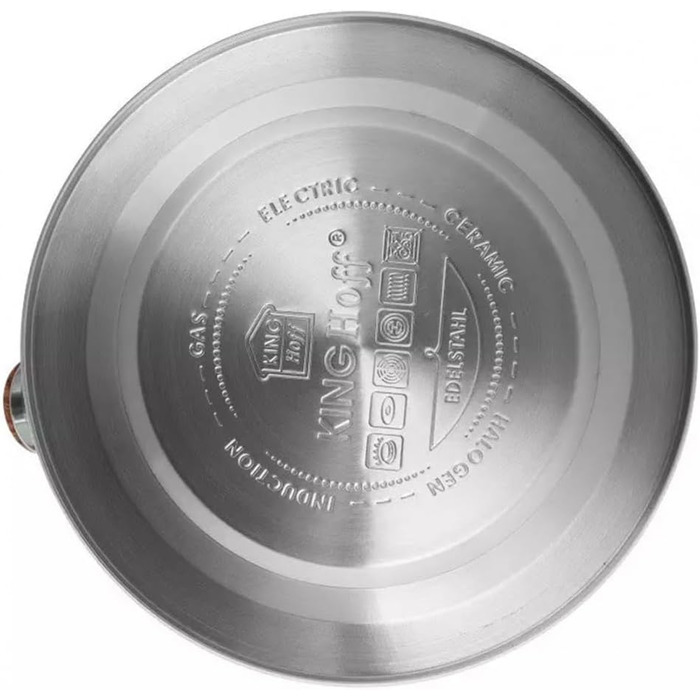 Чайник електричний Kinghoff Kh-3236, 3L, з свистком, нержавіюча сталь, сріблястий