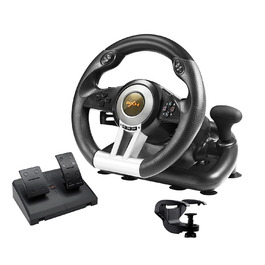 PXN V3II Руль для гонок з педалями, 180°, сумісний з PS3/PS4, Xbox One/Series, Nintendo Switch та PC, чорний