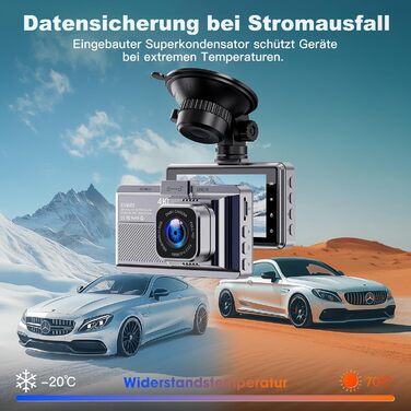 Відеореєстратор Dash Cam 4K з GPS, WiFi 5Ghz, 64GB SD, Паркування, Нічне бачення, Loop-запис