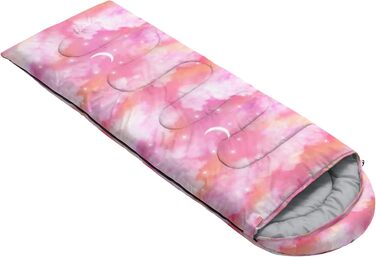 Сплячі мішки BailiPromise Pink Cloud - рожеві хмаринки, 3 сезони, для дорослих та дітей, водонепроникні, 31x90