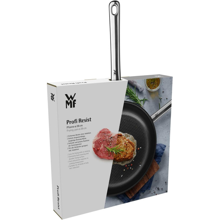 Сковорода WMF Profi Resist індукційна 24 см, нержавіюча сталь, антипригарне покриття, для всіх типів плит, жароміцна