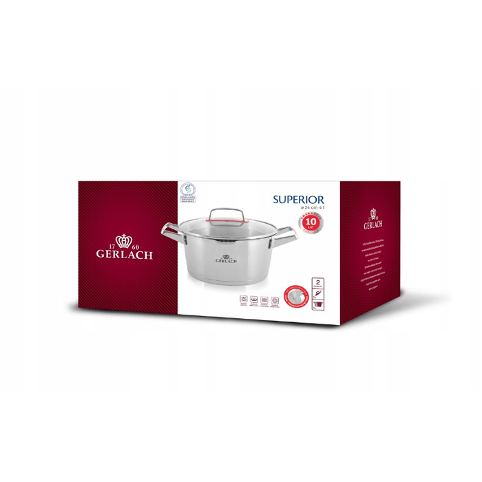 Каструля традиційна Gerlach Superior, 4 л