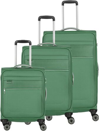 Валіза Travelite MIIGO 77 см, 90-96 л, з розширенням, з TSA замком, з перероблених матеріалів, колір: мат-зелений