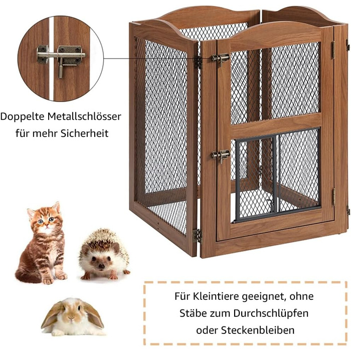 Захисний бар'єр для каміну Unipaws, огорожа для собак, перегородка, 6 панелей, без свердління, білий (коричневий)