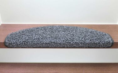 Ступінчасті килимки Kettelservice-Metzker Shaggy: набір 15 шт. (кремовий, сірий)