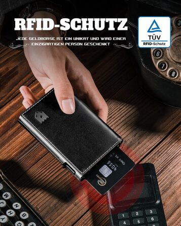 Портмоне чоловіче DODENSHA MagSnap Slim з відділенням для монет, RFID захистом, на 10+ карт, чорно-червоне (сіро-срібне)