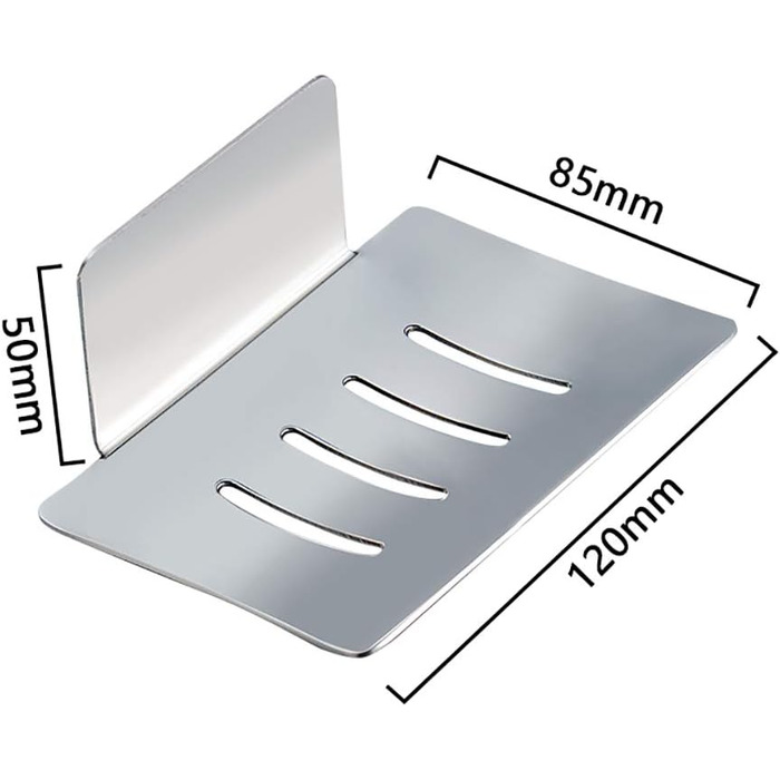 Тримач для мила Celbon SUS 304 з нержавіючої сталі, кріплення 3M, хромований, без свердління для ванної кімнати