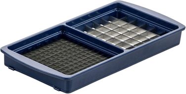 Genius Nicer Dicer Plus (18 частин) сапфірово-блакитного кольору - набір для нарізки овочів та фруктів (кубики, соломка, скибочки, смужки)