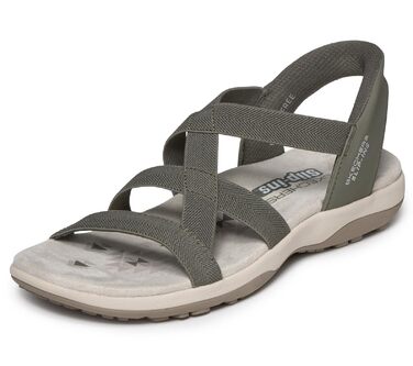Сандалі жіночі Skechers Reggae Slim Stretch Flex Slip-Ins Olive Knit Gore (38 EU) - Зручні та стильні