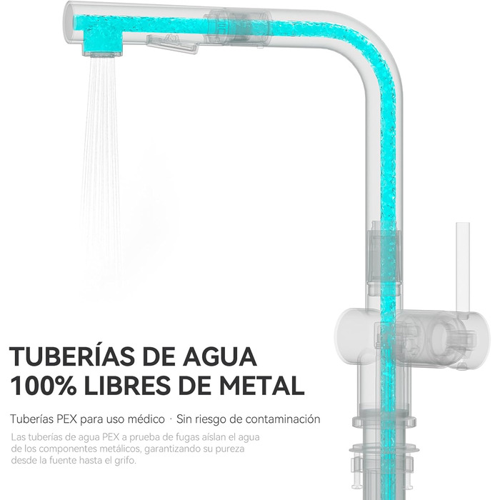 Змішувач кухонний CECIPA Hochdruck, висувний, з дозатором води, чорний, нержавіюча сталь, 360° поворот, ×207B (L-подібний, для високого тиску)