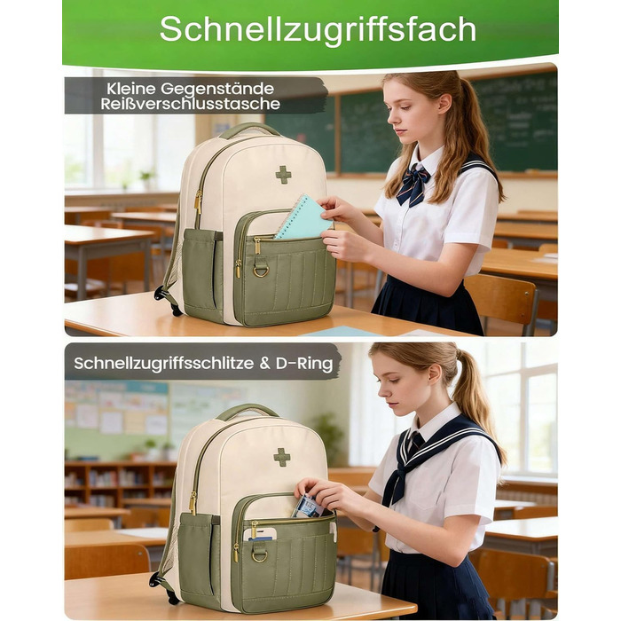 Шкільний рюкзак MATEIN для підлітків (дівчаток та хлопців), 15.6