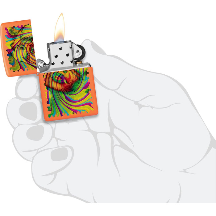 Запальничка Zippo з окулярами, матова, помаранчева