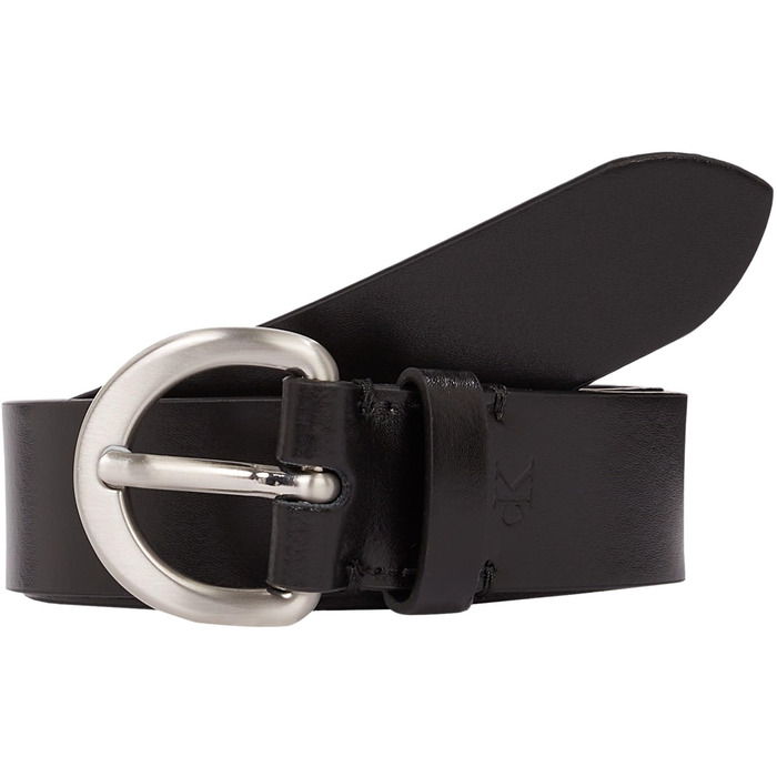Жіночий шкіряний ремінь Calvin Klein Classic з класичною пряжкою, чорний (95 см)