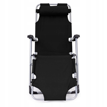 Садовий шезлонг MultiGarden ZRL010F BLACK, чорний