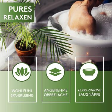 SilverRack Bathtub Pillow MEDIUM-SOFT [3D] - Neck Pillow for Bathtub with Suction Cups as Bathtub Accessory - Pillow for Bathtub - Bath Pillow with Ergonomic Fit (Gray Small)