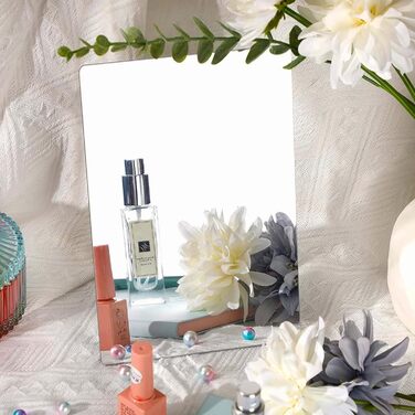 4 самоклейні дзеркала, 20 x 30 см, акрилові дзеркала для стін, школи, дому, вітальні, ванної, спальні