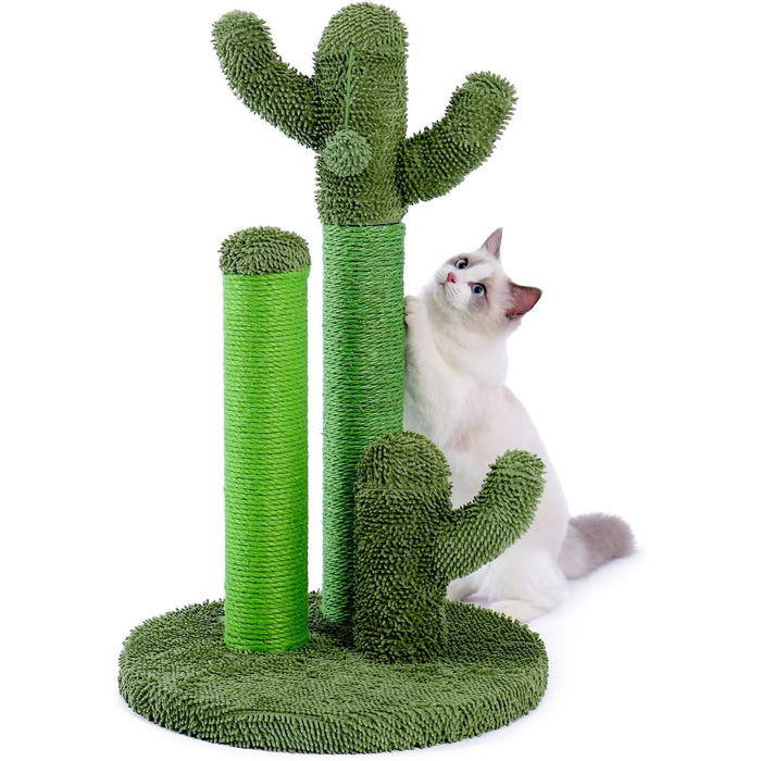 Kratzbaum Kaktus, creative cat tree design, 3 post set, green, L - 42 * 68.5cm, AY405-HZ-L-66GN-B