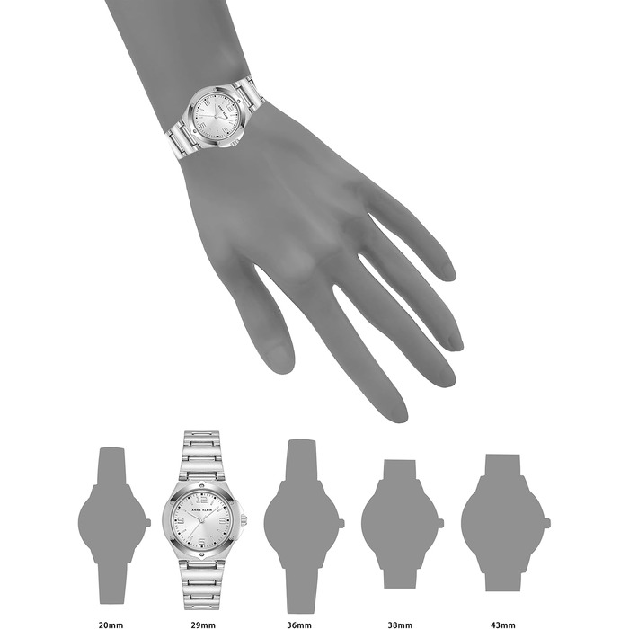 Жіночий наручний годинник-браслет Anne Klein у сріблястому кольорі