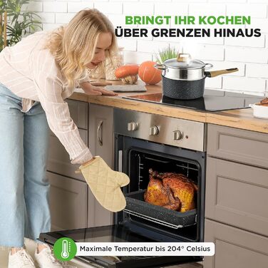 Набір посуду NutriChef 22 предмети антипригарний мармуровий – сковороди, каструлі, кухонне приладдя, форма для випічки, рукавиці, для індукції, посудомийна машина