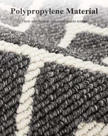 Килимок для дому Black 50 x 80 см, вологостійкий, антиковзаючий. Підходить для входу, коридору, саду, дому та тварин. Прямокутна форма, чорний колір