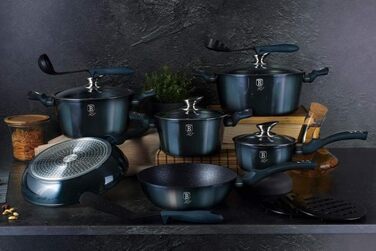 Набір посуду Berlinger Haus 15 предметів, металік, рожеве золото (Aquamarin)