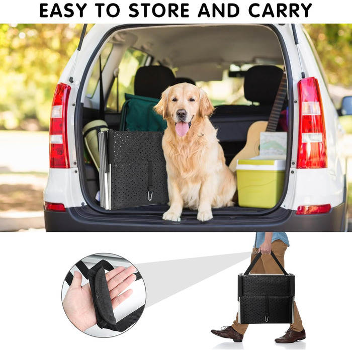 Східці для собак у машину DGSL, широкі, 4 сходинки, для позашляховиків, вантажівок, з антиковзким покриттям, для великих собак (зелений)